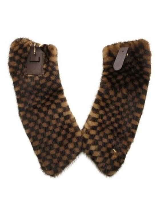 Louis Vuitton Mink Damier Collar Tippet Belt Brown main image 4